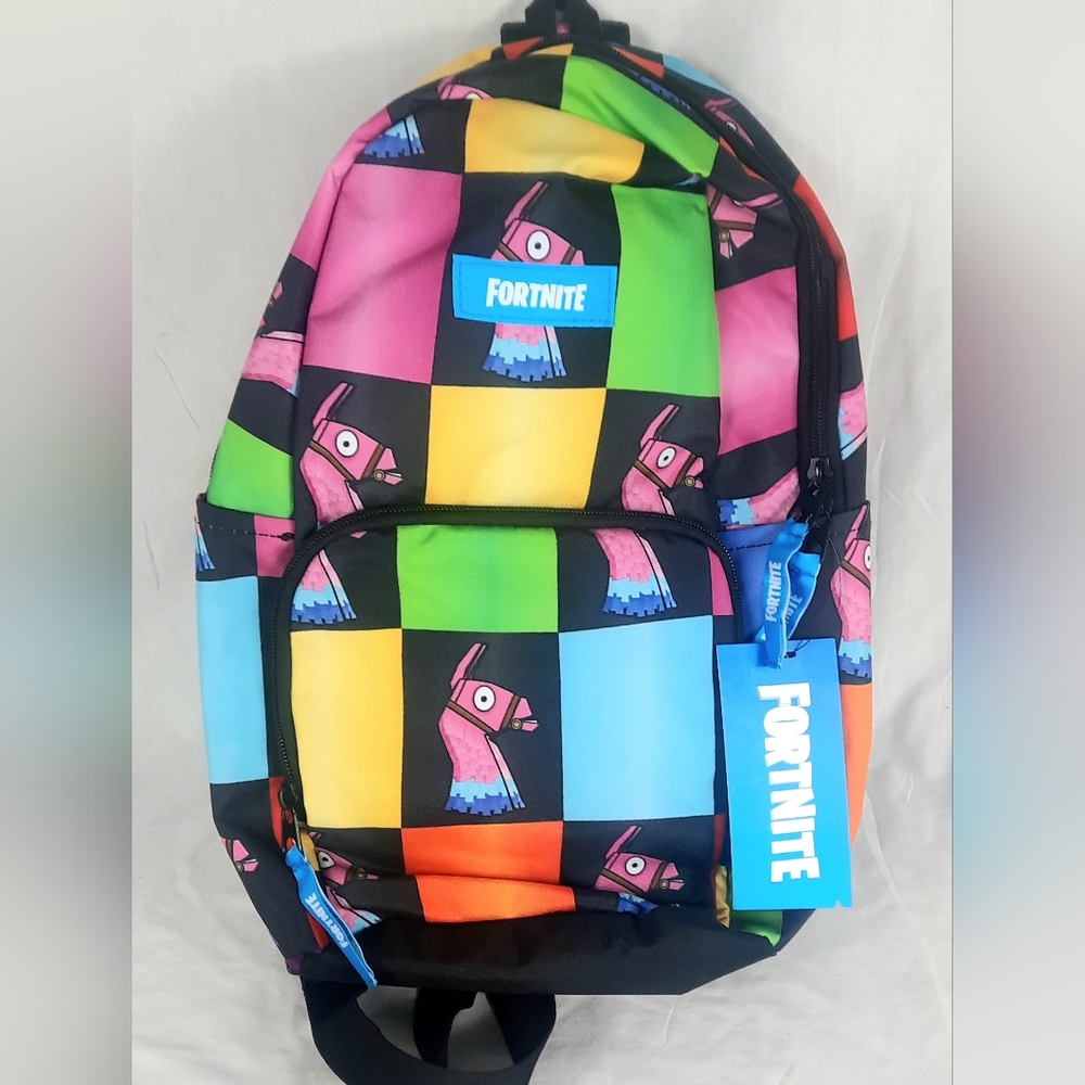 Fortnite Amplify Loot Llama Rainbow Checkered Sling Mini Sling Backpack Single